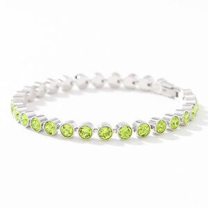 Touchstone crystal MINI ICE BRACELET Citrus Green 7 1/4"